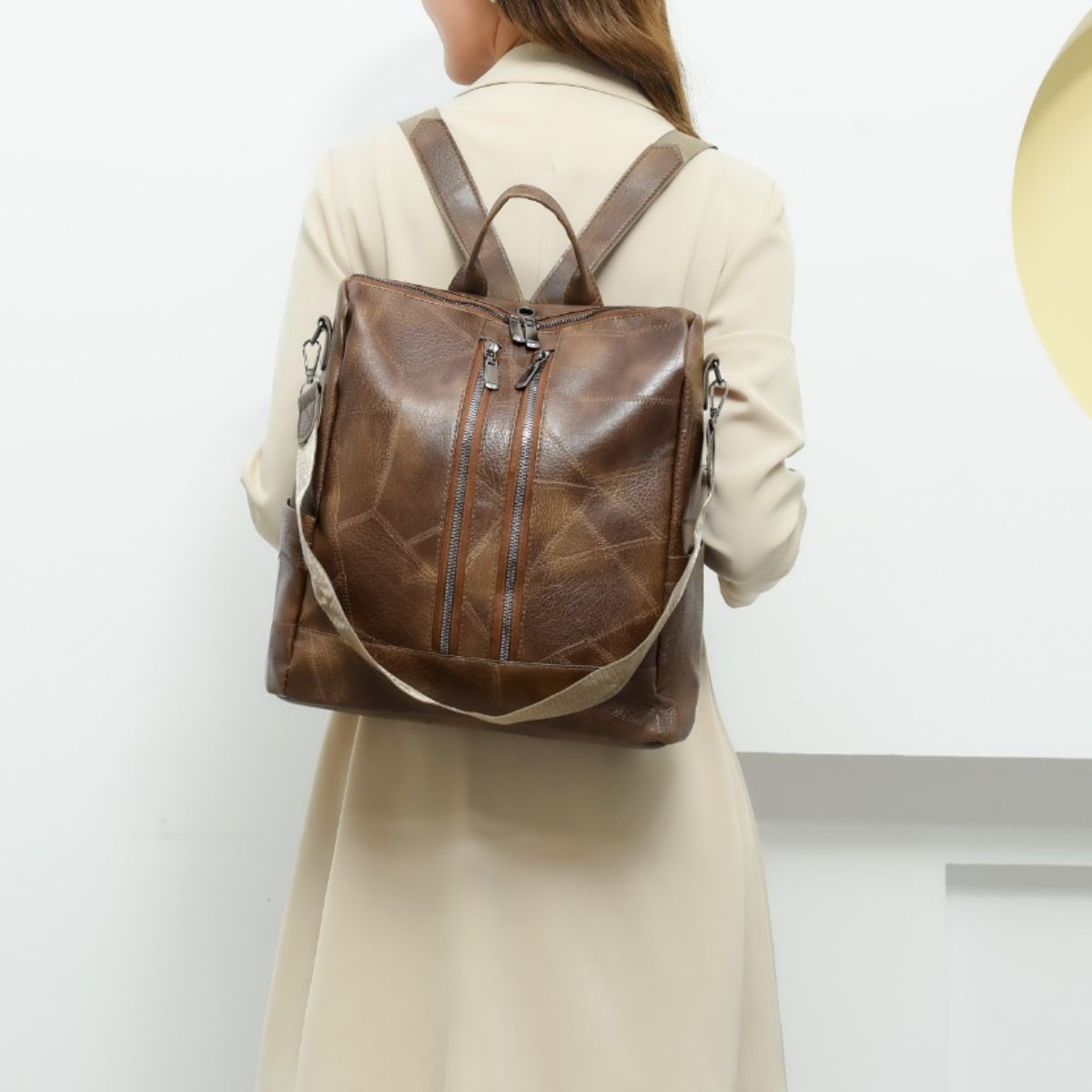 PU Leather Backpack Bag